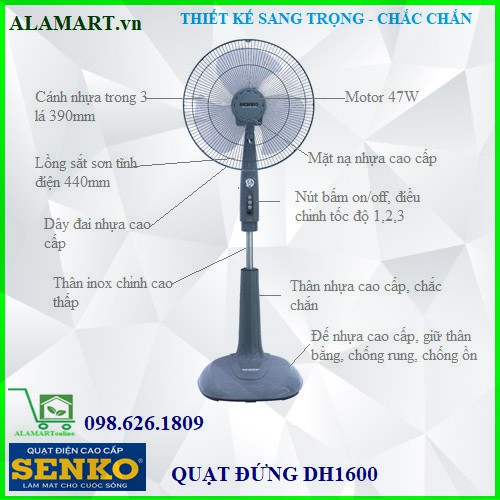 QUẠT ĐỨNG SENKO DH1600