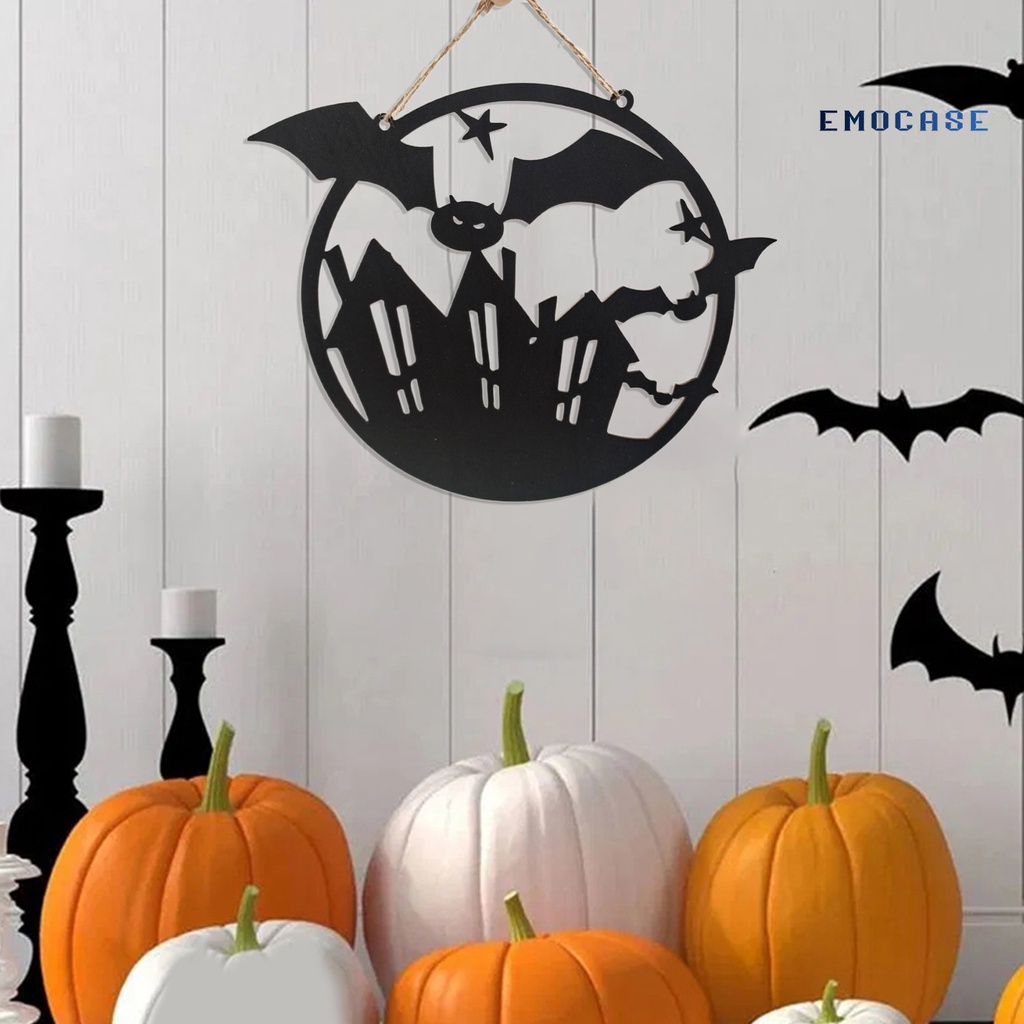 Biển Hiệu Treo Tường Trang Trí In Chữ Welcome / Dơi / Đầu Lâu Nhiều Kiểu Độc Đáo Cho Tiệc Halloween