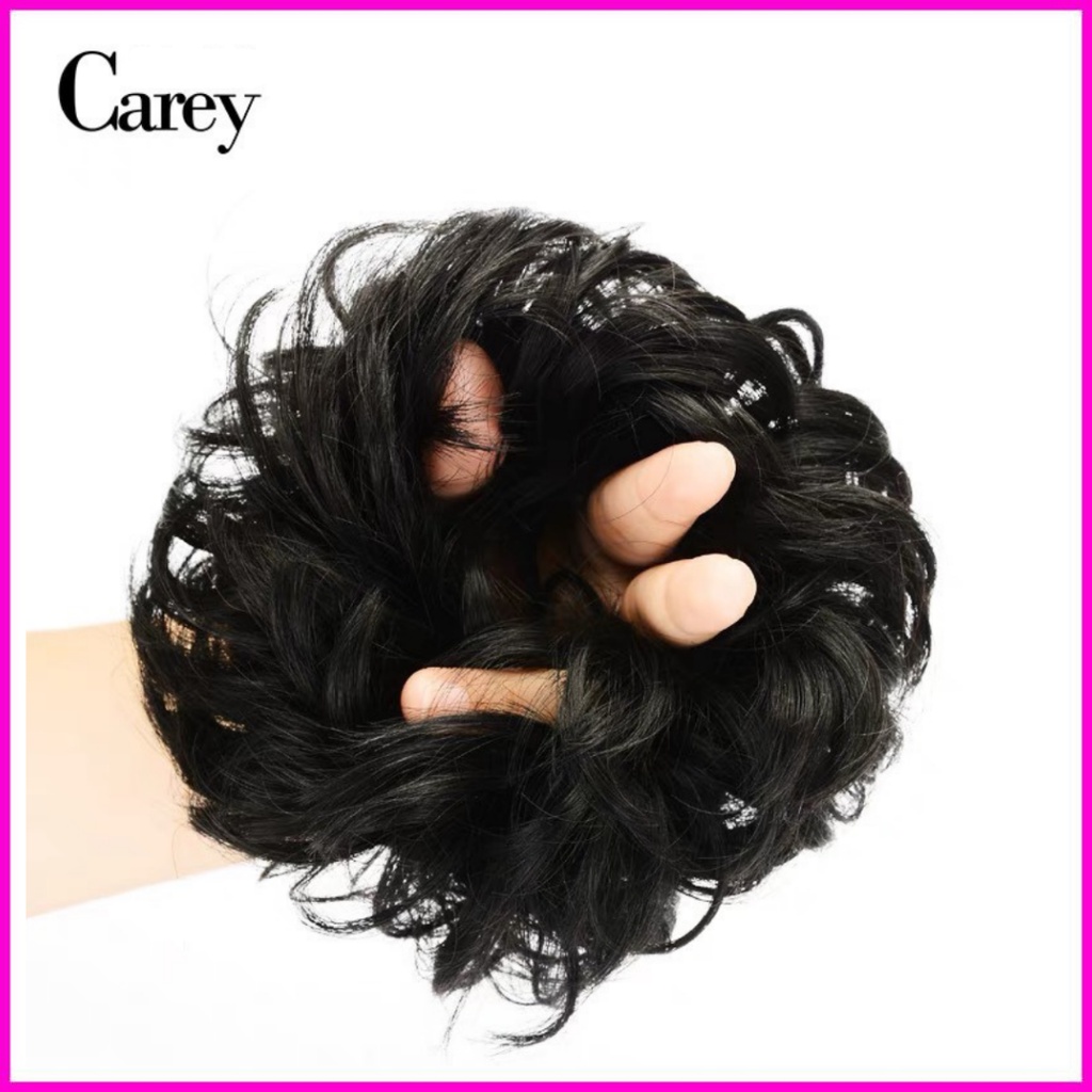 Tóc giả búi rối, búi giả xoăn trung niên dễ dàng sử dụng