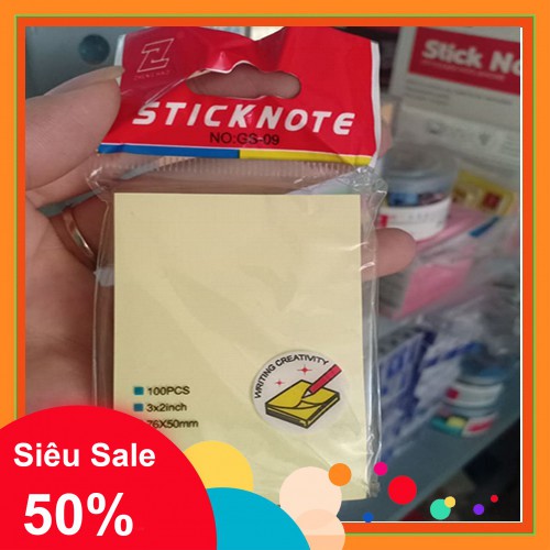 -Giấy Note Vàng 3X2-Giấy Ghi Chú-VPP Thanh Tú[Giá Tốt Nhất]