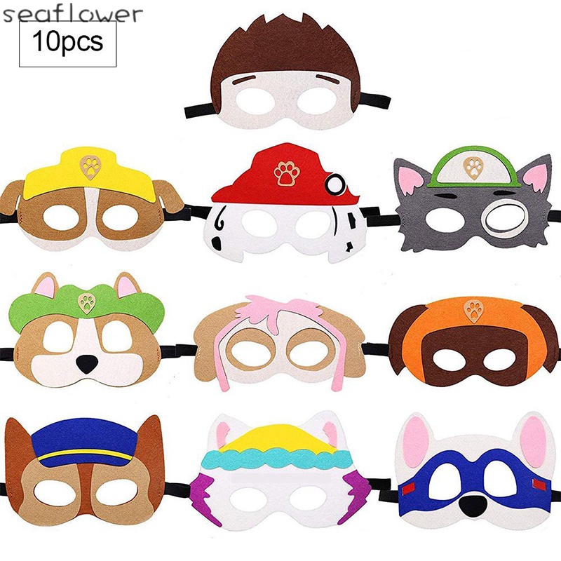 Set 10 Mặt Nạ Vải Nỉ Bảo Vệ Mắt Dành Cho Ba Mẹ Và Bé Trong Các Bữa Tiệc