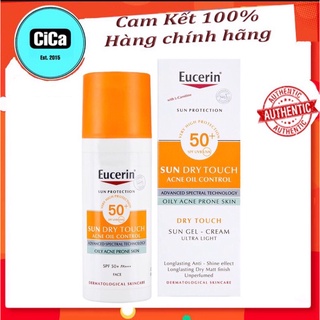 Kem chống nắng eucerin sun gel-creme oil contril dry touch spf50+