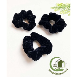 Dây cột tóc vải nhung đen nhỏ