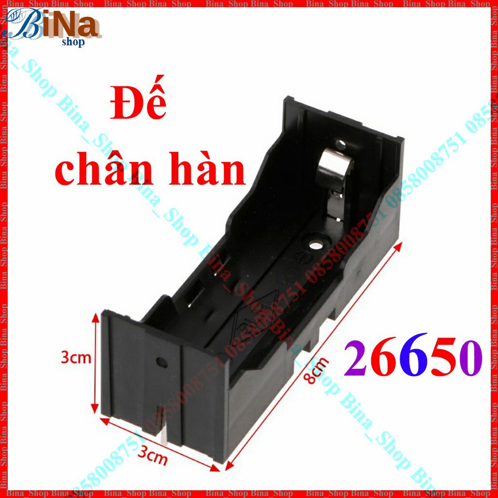 Đế pin 26650 Khay gắn pin Liion 26650 1 cell