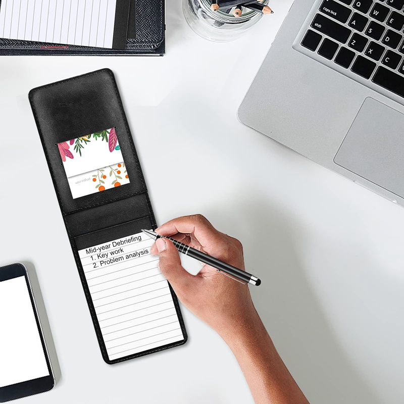 Bộ 10 Giá Đỡ Sổ Tay Bỏ Túi Bằng Kim Loại Màu Đen Kèm Bút Và Bút