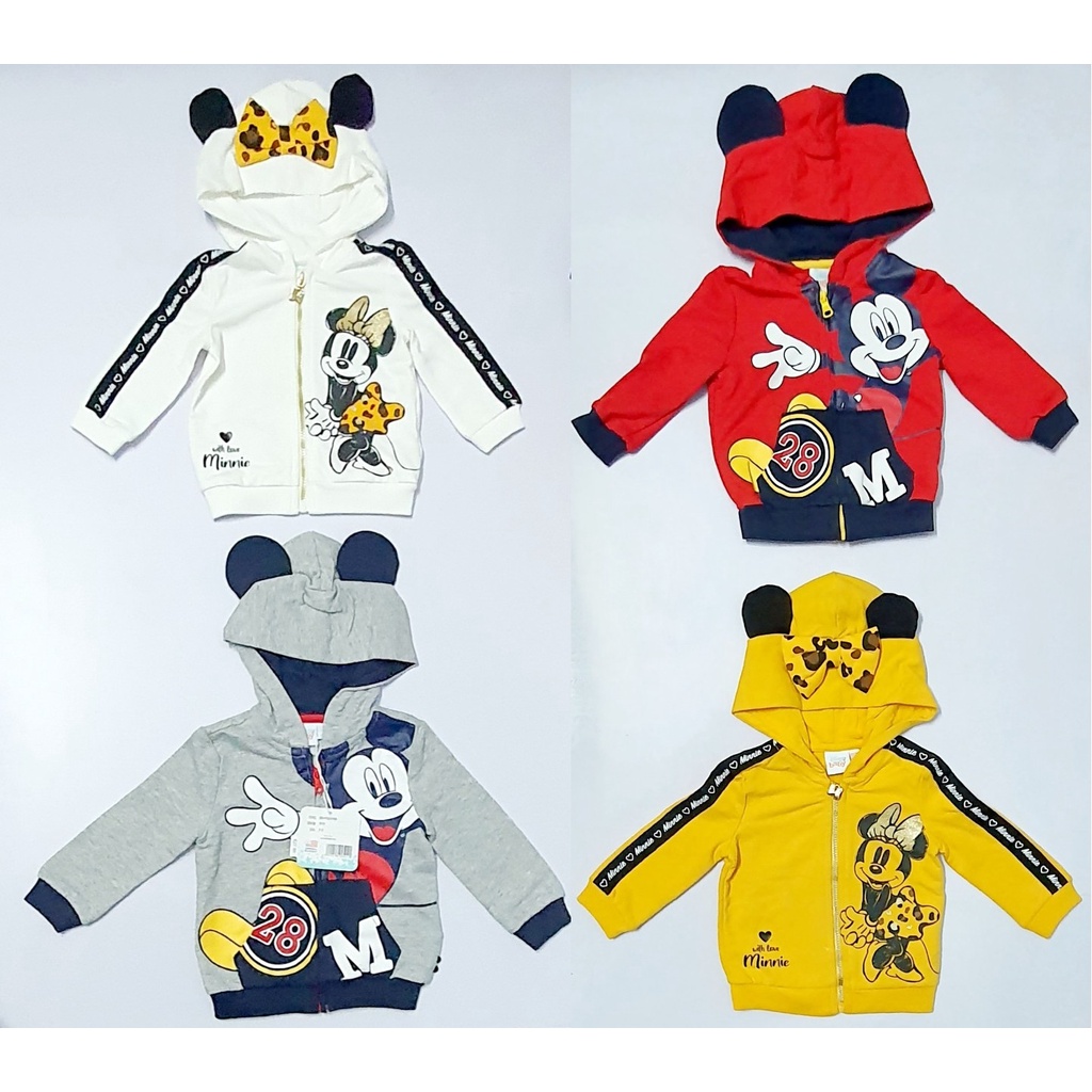 ÁO KHOÁC NỈ MICKEY VÀ MINNIE ĐÁNG YÊU CHO BÉ - HÀNG XUẤT DƯ ĐẸP!!!!