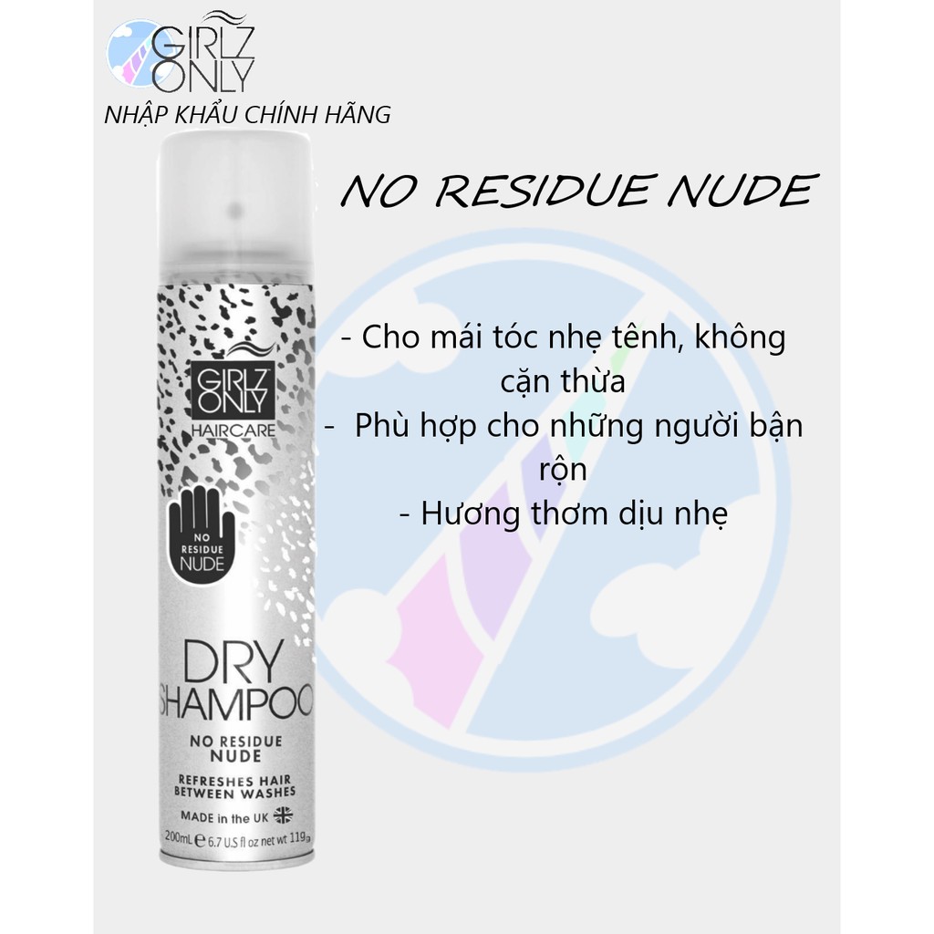 Dầu Gội Khô Girlz Only 200ml