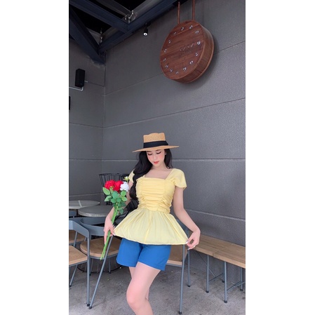 Áo kiểu sát nách nhún thân hcollection