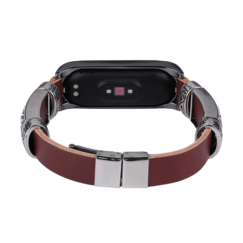 Dây Đeo Kim Loại Hai Nút Họa Tiết Bướm retro Cho Đồng Hồ Thông Minh xiaomi mi band 4 / 5 / 6 / 7 / 8