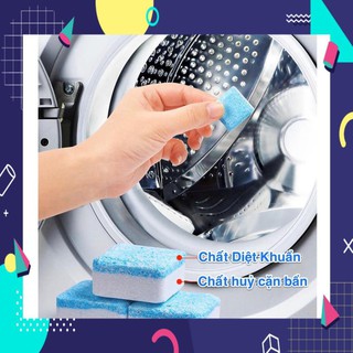 [Hộp 12 Viên] Viên Tẩy Vệ Sinh Lồng Máy GiặtI Diệt khuẩn và Tẩy chất cặn Lồng máy giặt hiệu quả