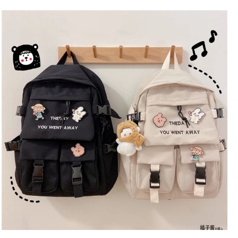 Balo đi học nam nữ du lịch thời trang, Balo nữ đẹp ulzzang cao cấp unisex đựng vừa laptop hàn quốc Wway114