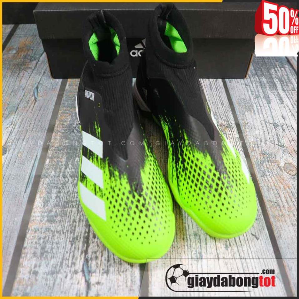 Giày đá bóng không dây Predator 20.3 TF xanh lá đen | Bản cổ cao chất lượng, Giá rẻ nhất !,