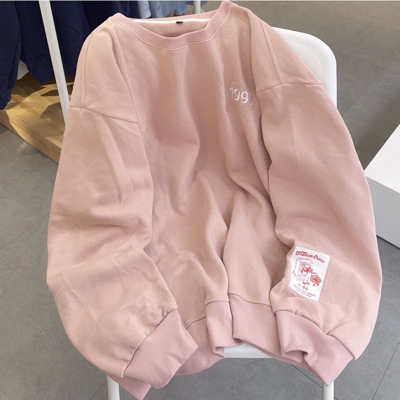 Áo sweater 1996 màu hồng unisex ảnh thật SSSTore