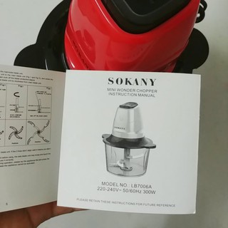 [Hàng Chính Hãng] Máy Xay Thịt Sokany 2 Chế Độ Siêu Khoẻ