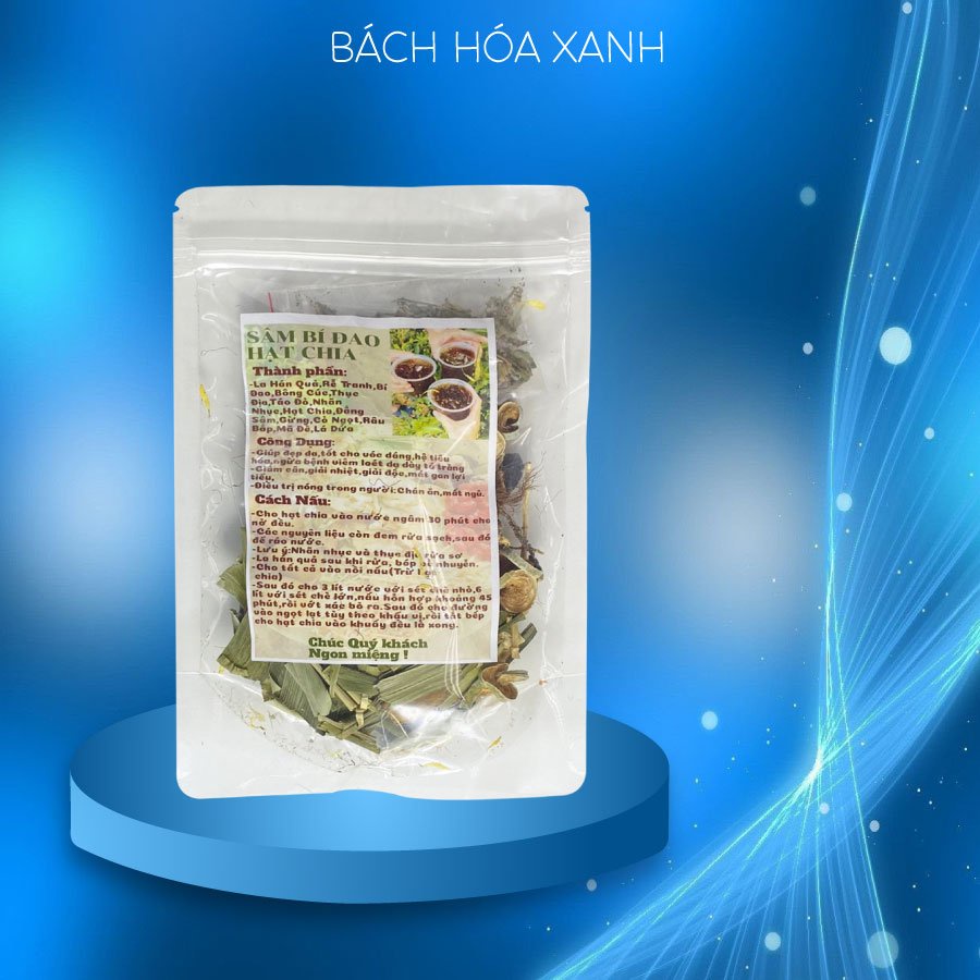 Trà Sâm Bí Đao Hạt Chia - Set 3-4 Lít Trà - Thanh Lọc Cơ Thể, Giải Khát, Thải Độc Gan, Đẹp Da - Bách Hóa Xanh