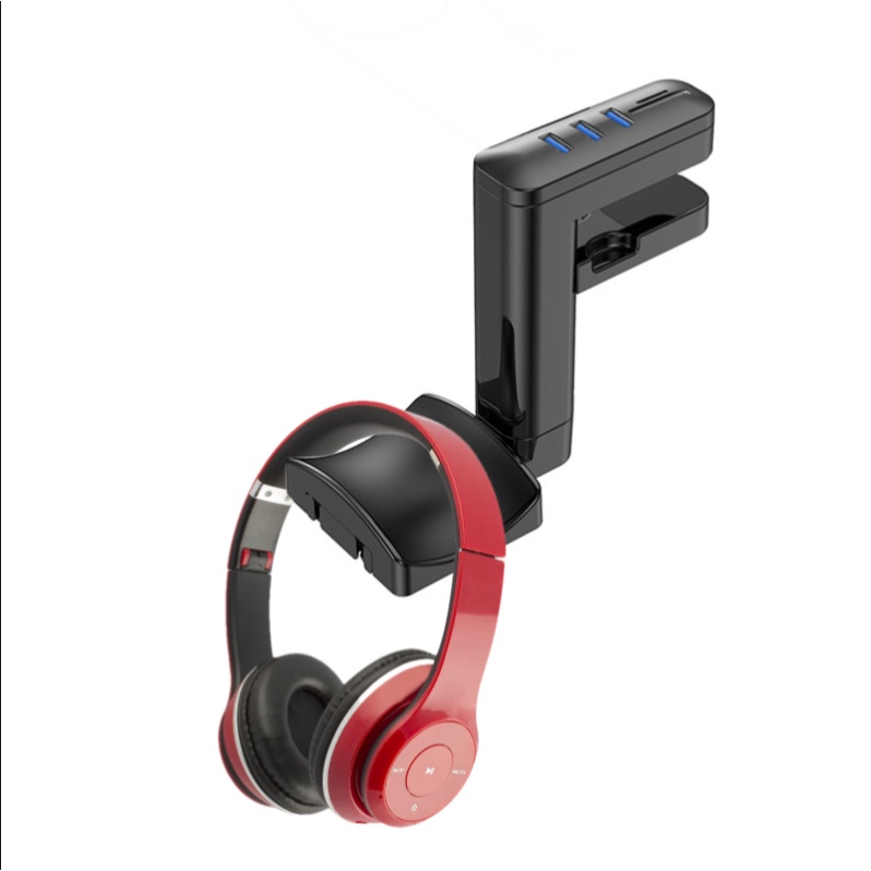 Giá treo tai nghe, giá đỡ tai nghe thân Earphones Display Stand With USB Ports