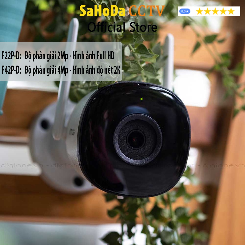 Camera Imou ngoài trời, Camera IP wifi Imou dạng thân ống F22P/F42P độ phân giải 2Mp/4Mp hàng chính hãng