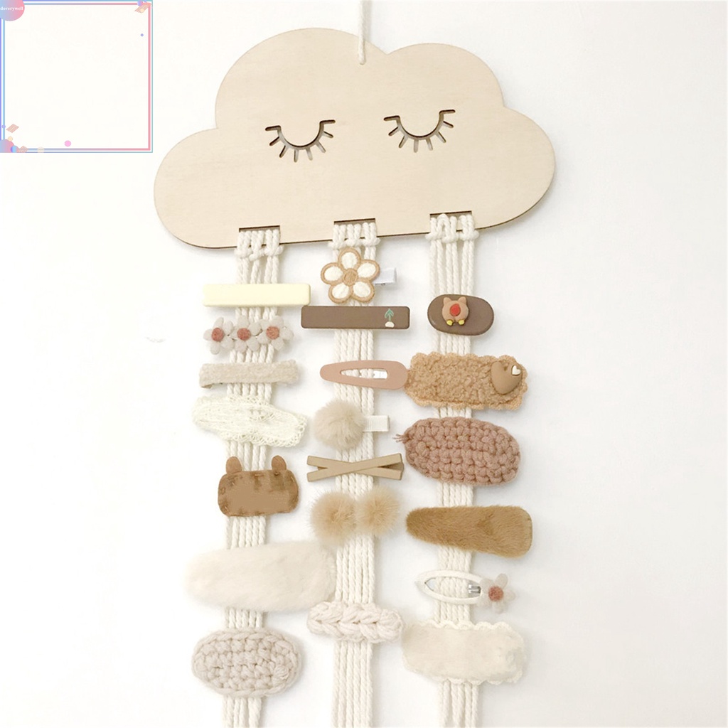 Giá treo kẹp tóc hình đám mây nhiều màu sắc dễ thương