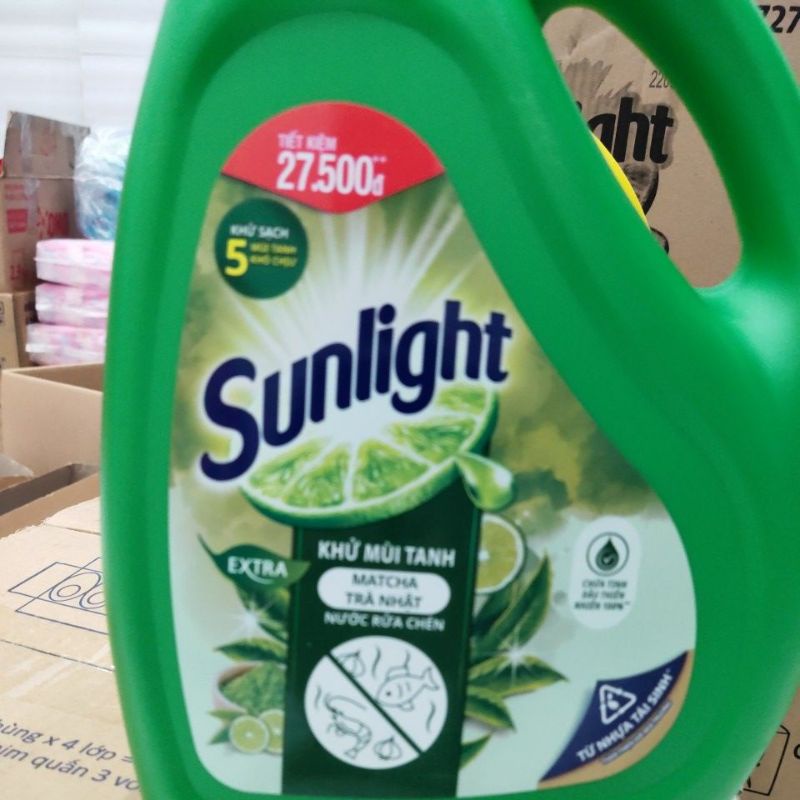 Nước rửa chén sunlight trà xanh 3,6kg