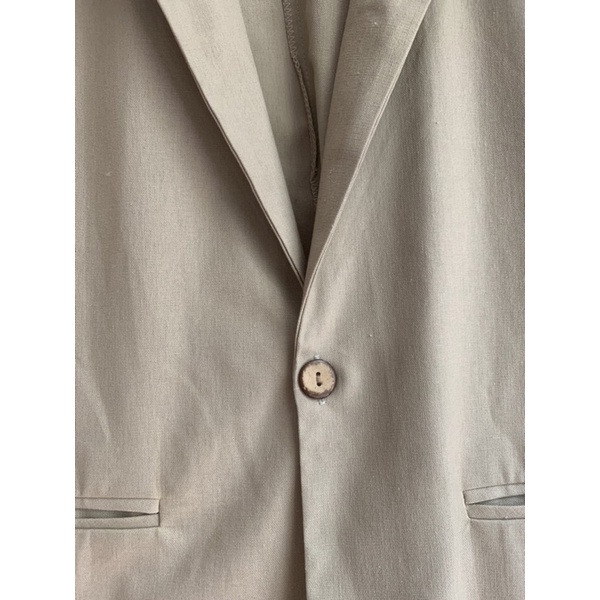 SALE SIZE S | Áo blazer áo vest mỏng nhẹ màu nâu - Linen Blazer thiết kế cao cấp CALM