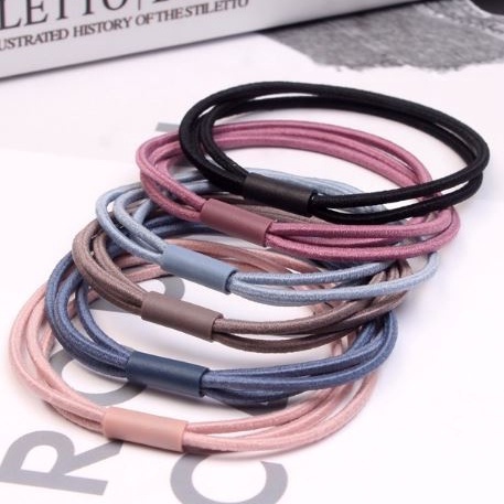 Dây buộc tóc trơn 3 lớp phụ kiện thời trang Hàn quốc xinh xắn mã DBT002