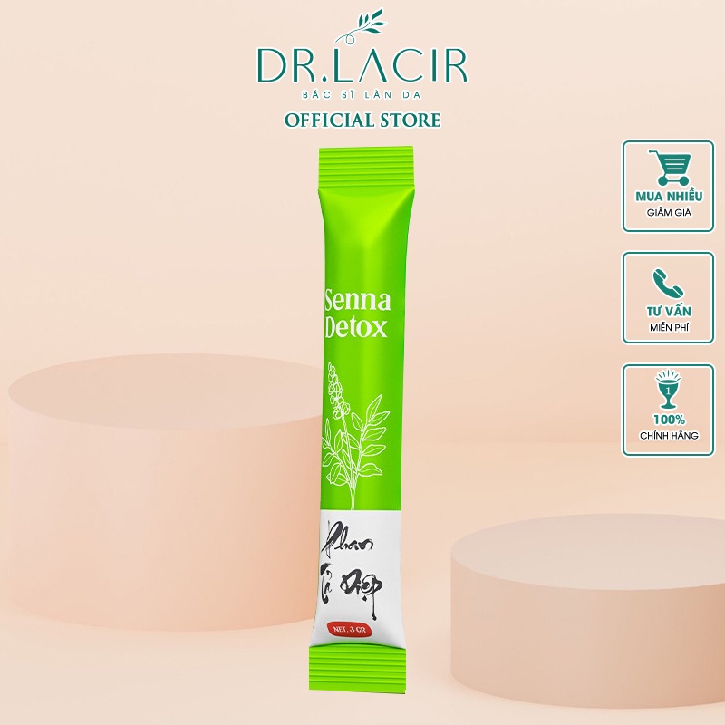 Phan tả diệp senna detox bổ sung chất xơ, thải độc ruột DR.LACIR-1 gói 4g