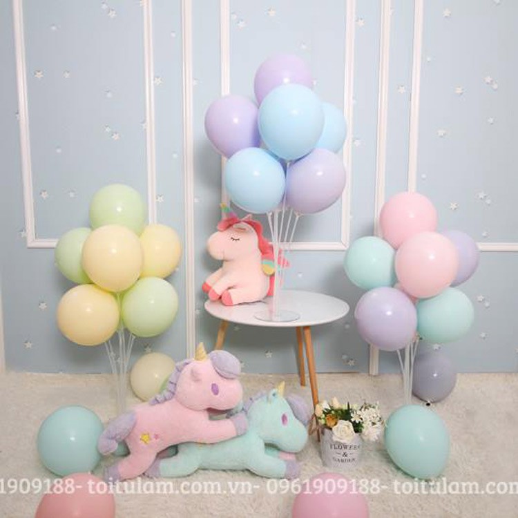 Bong bóng Macaron Pastel size 25cm bịch 100 cái bóng trang trí sinh nhật Phụ kiện trang trí sinh nhật happy birthday