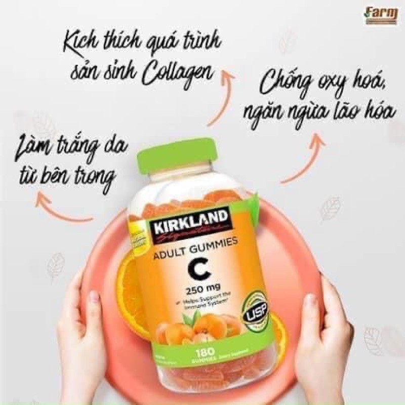 Vitamin C Kirkland Adult Gummies C 250mg 1 lọ 180v