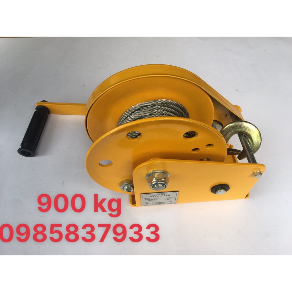 Tời quay tay 0.9 tấn Nhật Kawasaki tự hãm chất lượng hàng đầu ứng dụng nhiều trong các công việc nâng hạ