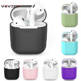 Vỏ TPU Silicone thiết kế màu trơn bảo vệ chống sốc cho hộp sạc tai nghe bluetooth Apple AirPods 1 2