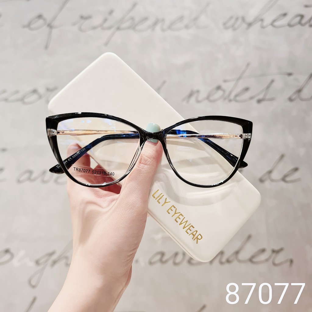 Gọng kính cận nam nữ LILYEYEWEAR mắt mèo nhựa cao cấp nịnh mặt sang chảnh 87077 | BigBuy360 - bigbuy360.vn