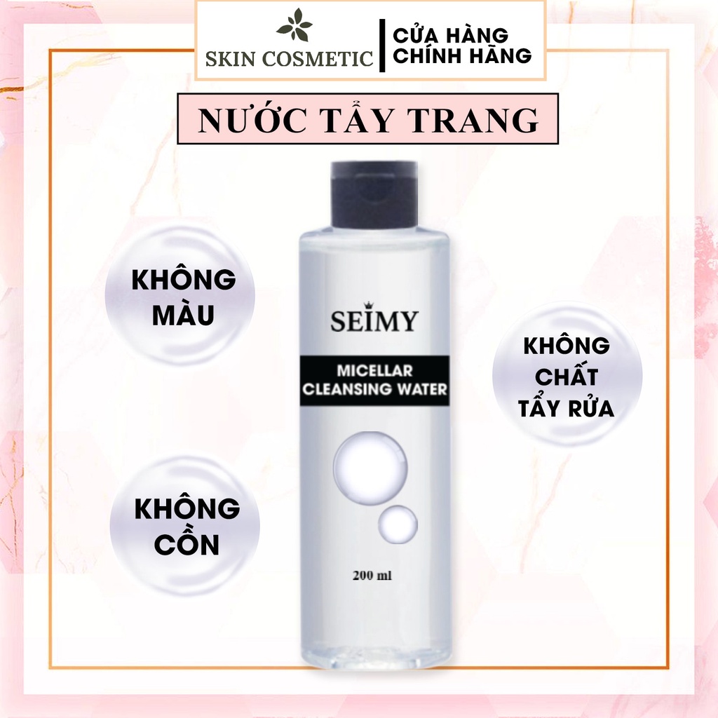 Nước tẩy trang Seimy - Micellar Cleansing Water làm sạch da, trẻ hóa làn da, căng bóng, mềm mịn