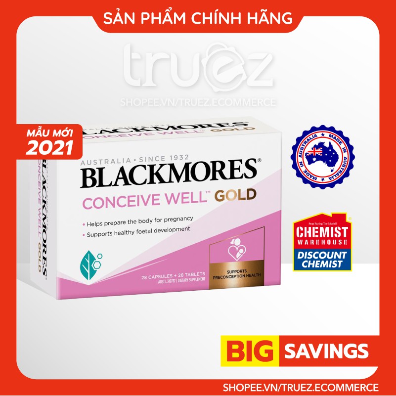 Bổ Trứng Tăng Thụ Thai [ÚC] Blackmores Conceive Well Gold [Chính hãng]