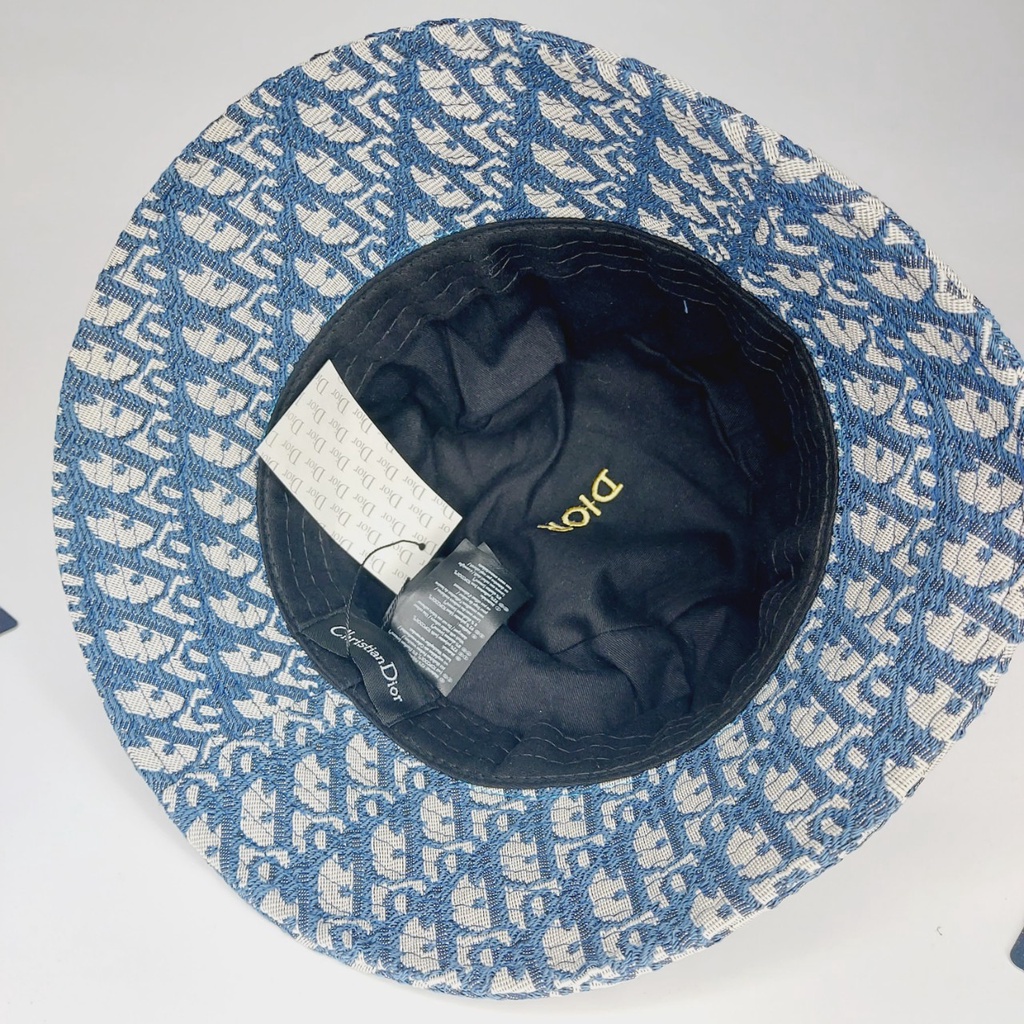 Nón vành trong , Mũ bucket dior thêu full logo nôit màu loang cực đẹp