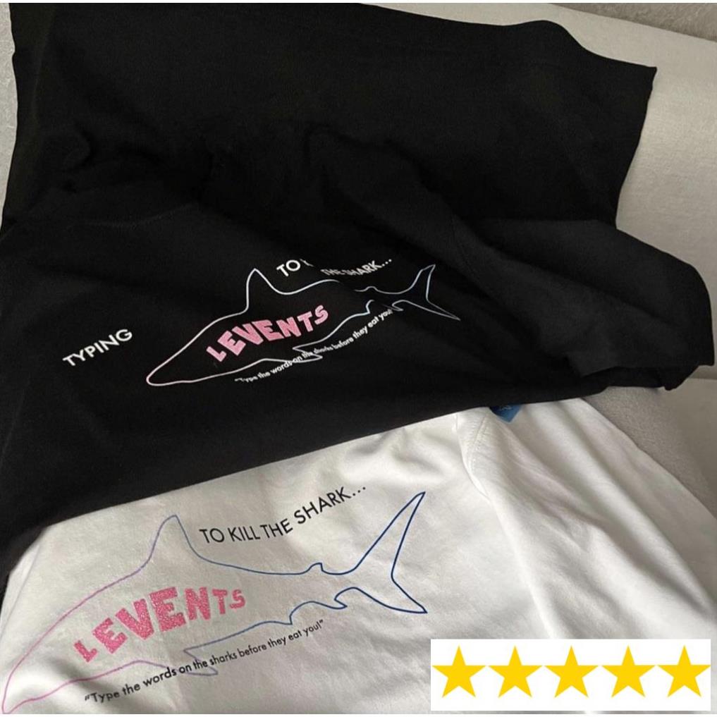 Áo thun Tee Levents Shark Cá mập Nam nữ Full tag hãng