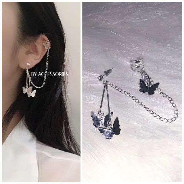 Bông tai gắn vành bươm bướm cực xinh