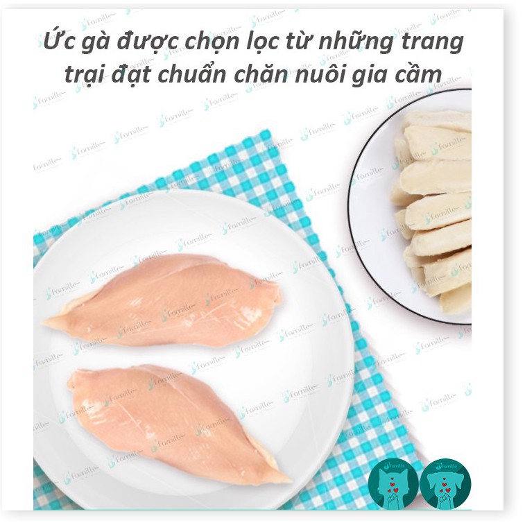 [ĂN LIỀN]Ức Gà Hấp Sữa Dê Tươi Cho Thú Cưng, Snack Dinh Dưỡng, Bổ Sung Protein Cho Chó Mèo. Gói 40gr - 62