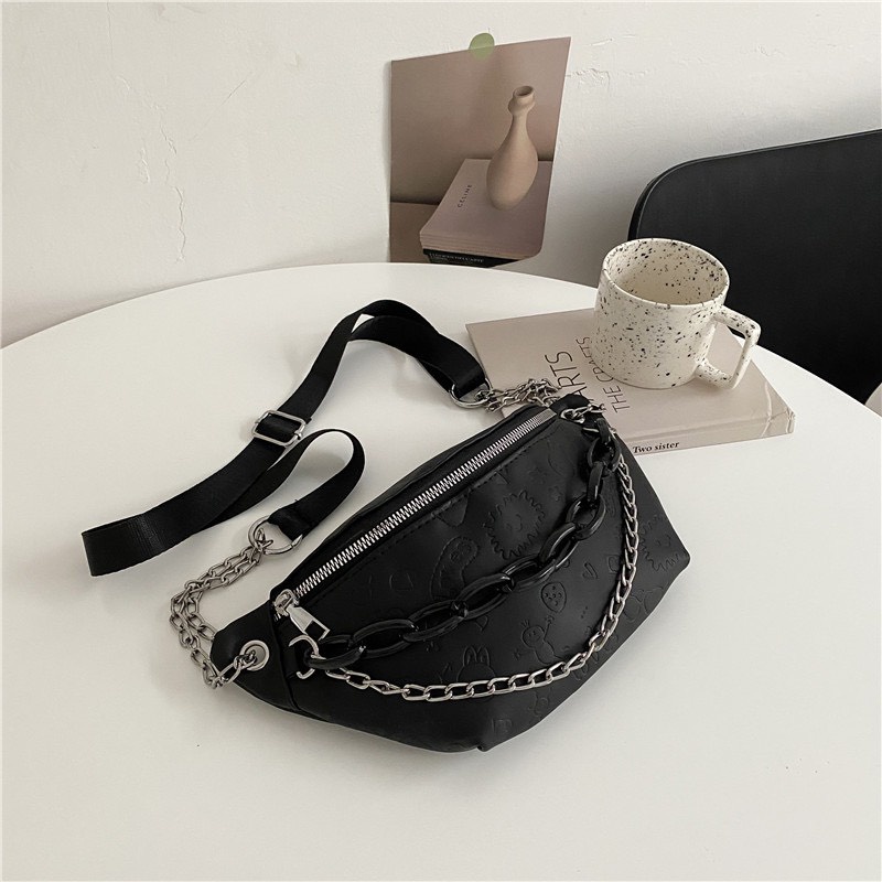 Túi Đeo Chéo Trước Ngực Dây Xích Phong Cách Cá Tính