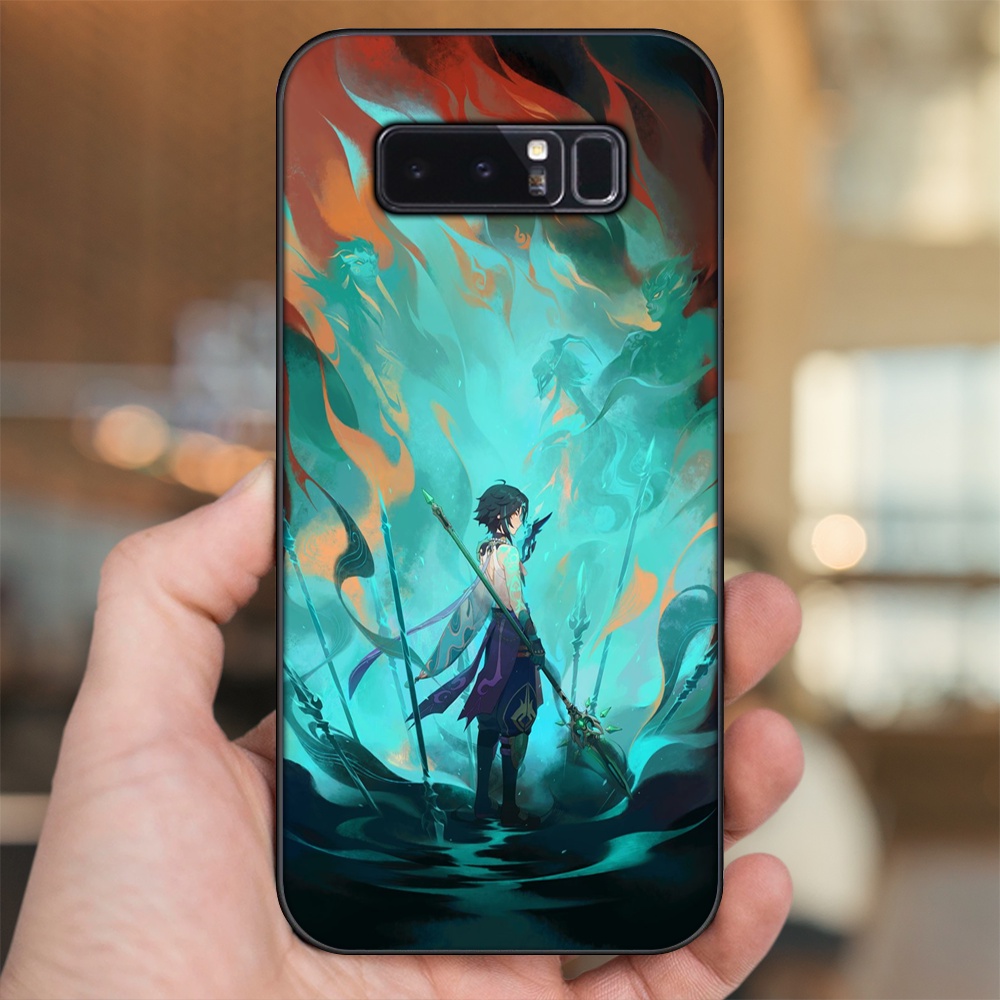 Ốp lưng Samsung Note 8 viền đen in hình Xiao Genshin Impact