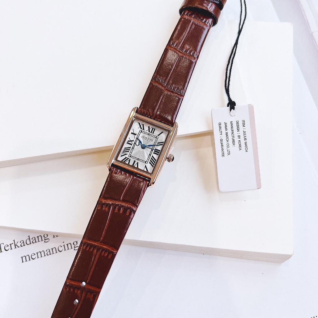 Đồng Hồ Nữ JA-1333C Julius Hàn Quốc Dây Da (Nâu)