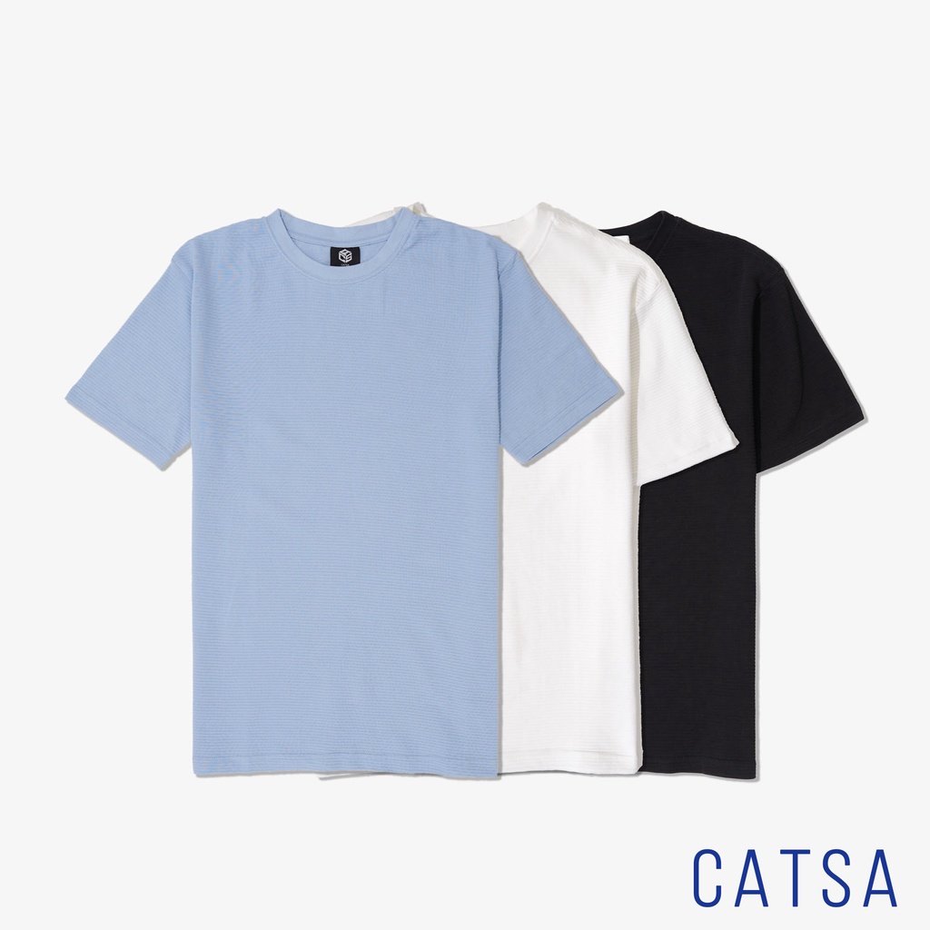 Áo thun nam cổ tròn CATSA vải thun cotton mặc thoải mái, thoáng mát, thấm hút mồ hôi ATN272 - ATN273 - ATN288