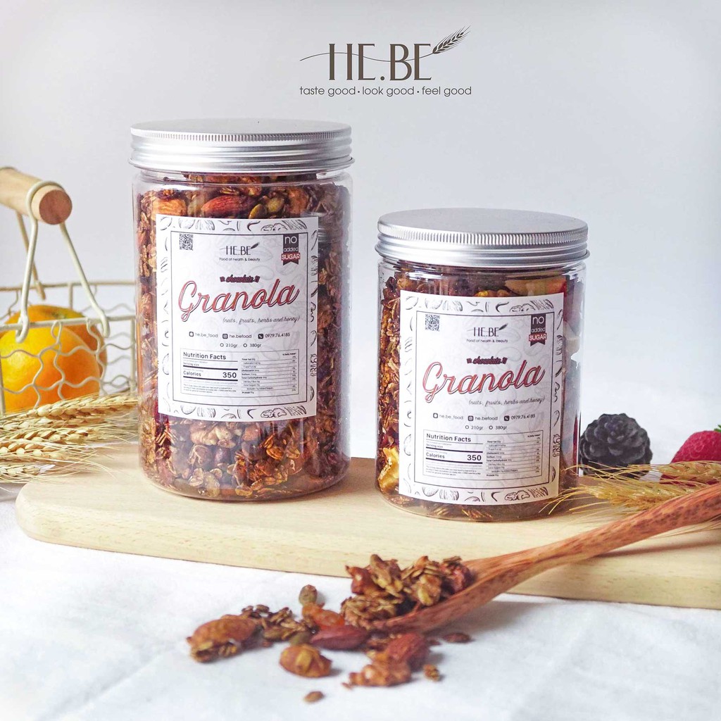 [Mã 267FMCGSALE giảm 8% đơn 500K] Granola Choco Ăn Kiêng HeBe Không Đường - Ngũ Cốc Giảm Cân Tự Nhiên | BigBuy360 - bigbuy360.vn