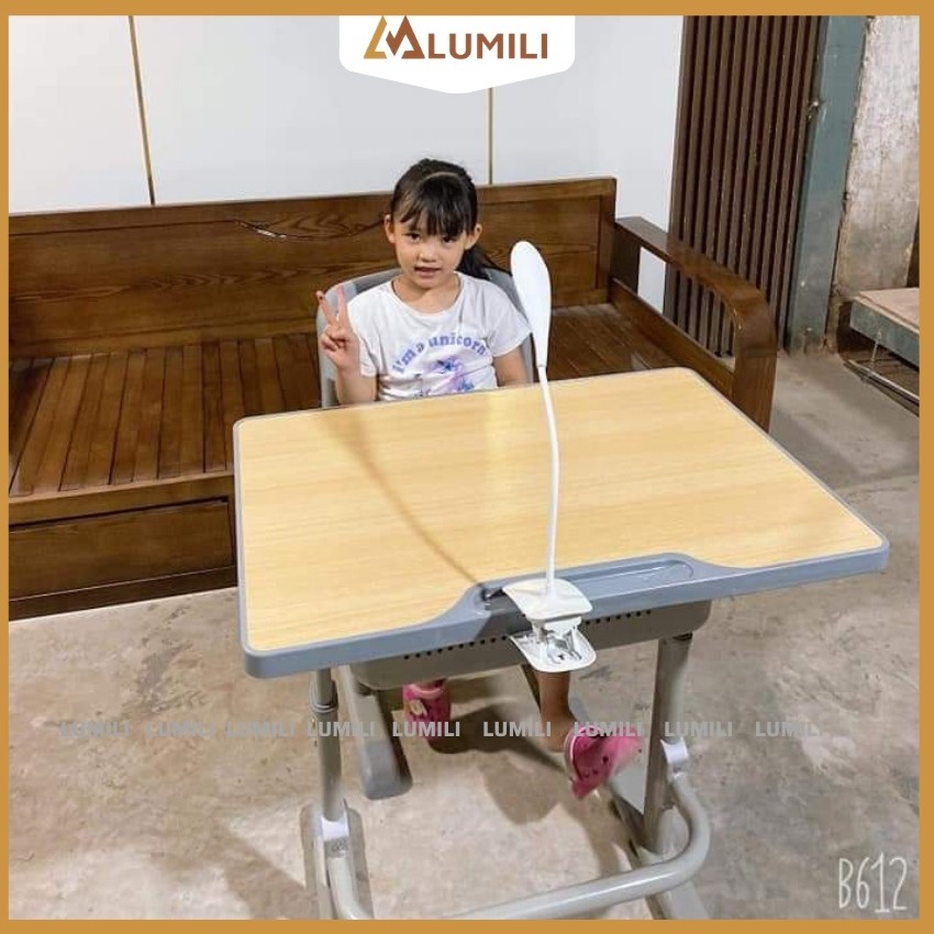 [ Tặng đèn led ] Bàn học cho bé Lumili M1 bàn ghế trẻ em mix nhỏ gọn đơn giản cho học sinh chống gù chống cận thông minh
