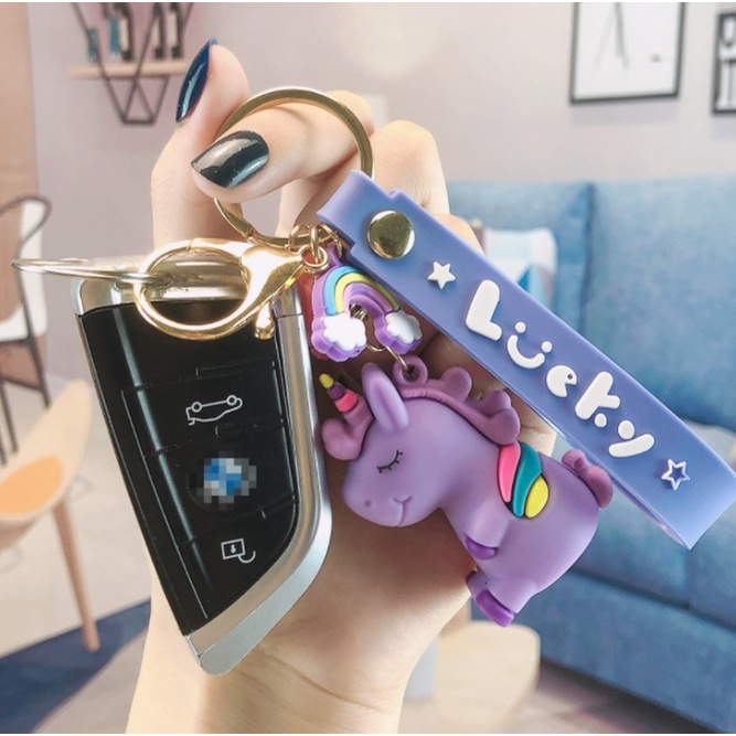 Móc Khóa Kỳ Lân Unicorn Ngựa Một Sừng, Móc Khóa Lucky Siêu Dễ Thương, Đồ Cắt Móng Chân Cún Nhiều Mẫu Mã - Màu Ngẫu Nhiên