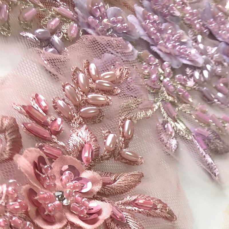 1 Tấm Vải Ren Thêu Hoa 3d 21 * 12cm