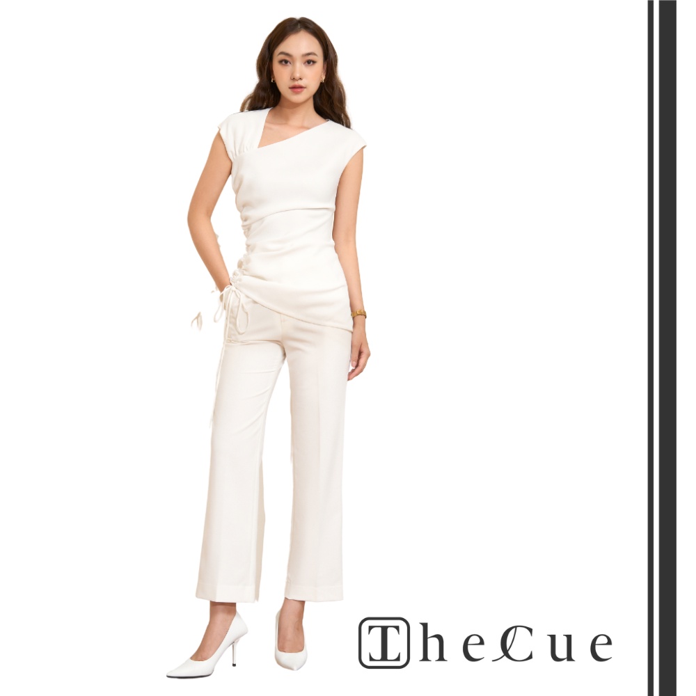 Set công sở Áo Mi Diesis Trắng + Quần Sol Trắng thiết kế độc quyền thanh lịch, sang trọng - TheCue