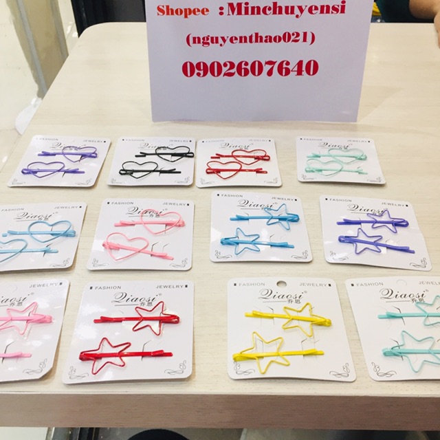 Sét 2 Kẹp Tóc Hình Học Xinh Xắn.