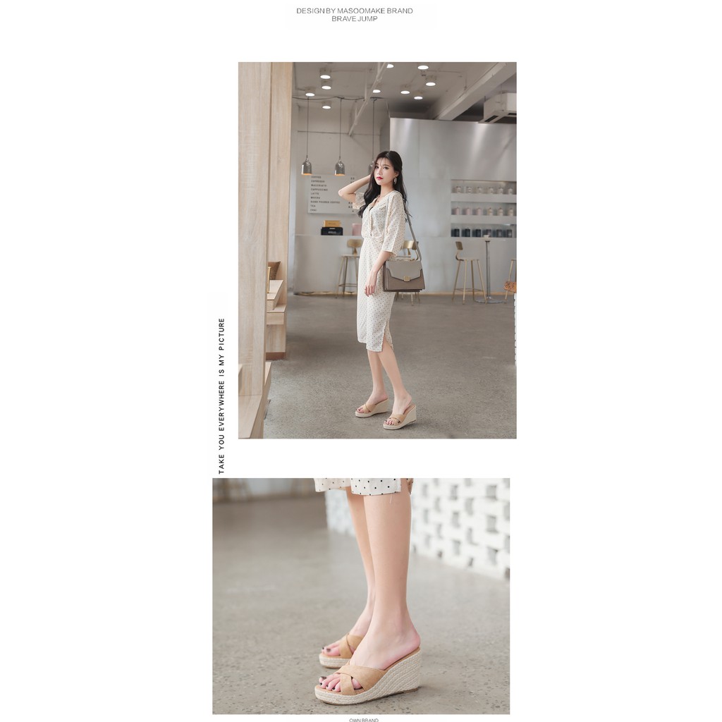 Dép Đế Xuồng 3.54 Inch Size 34-39 Thời Trang Nữ