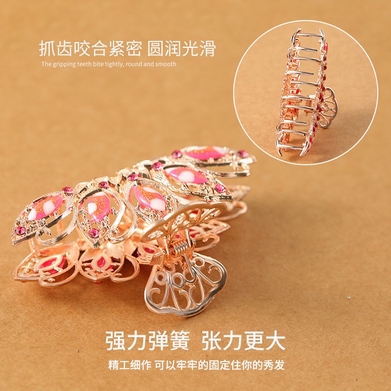 Kẹp Tóc Hình Hoa Đính Kim Cương Pha Lê Tinh Tế