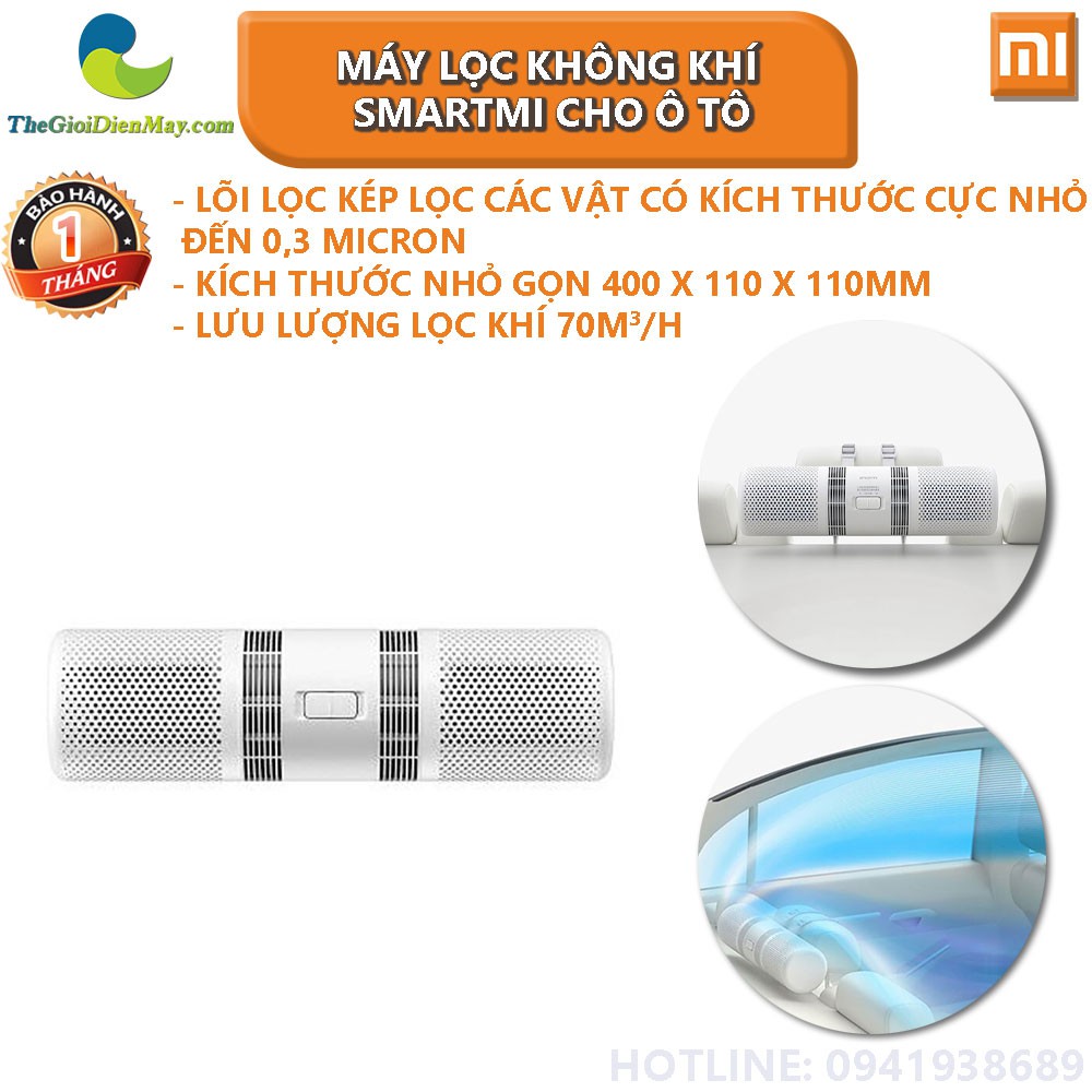 Máy lọc không khí smartmi cho ô tô - Bảo hành 1 tháng - Shop Thế Giới Điện Máy | BigBuy360 - bigbuy360.vn